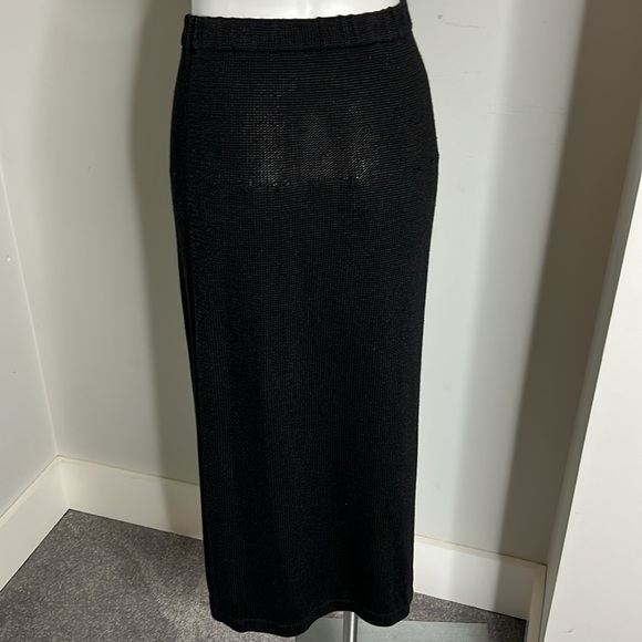 Casa Kaos Midi Black Knit Skirt - Picture 4 of 5